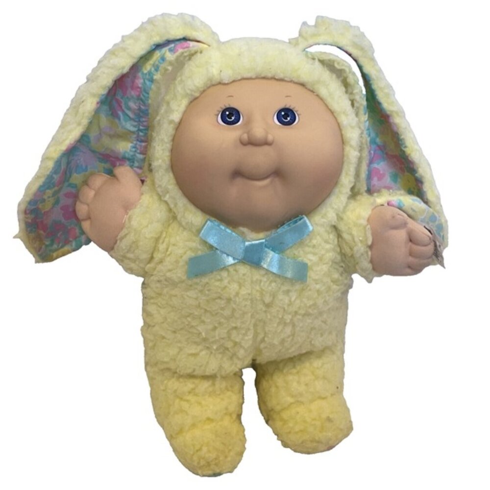 Cabbage Patch Doll in Bunny Suit- Yellow Suit Blue Bow Blue Eyes Vintage 1991